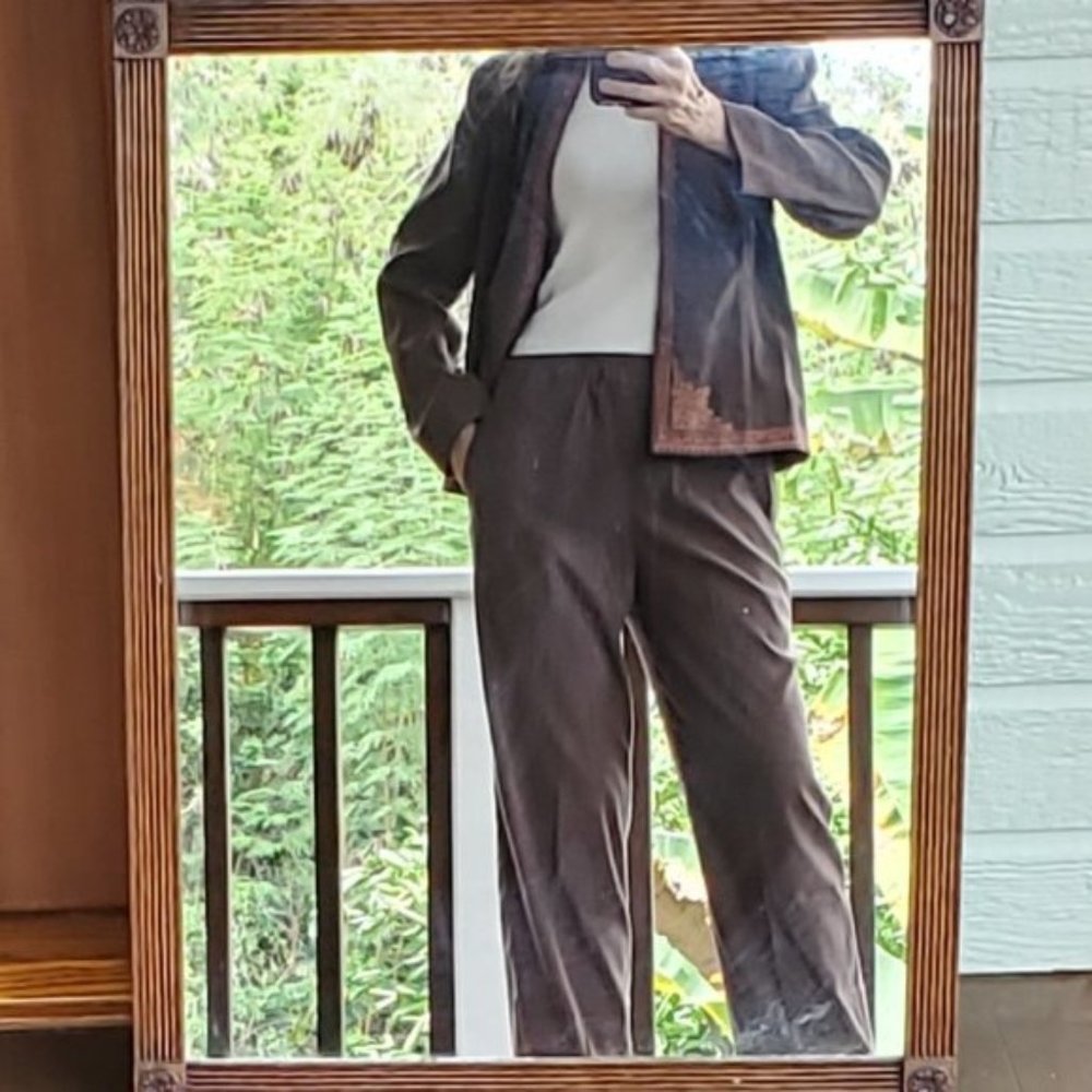 Faux Suede Pantsuit by NATURAL IMPRESSIONS